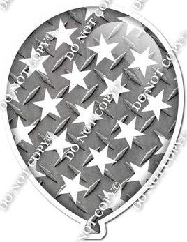 Diamond Plate with Star Pattern Balloon