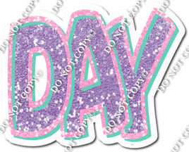 Mint, Lavender & Baby Pink Sparkle Day Statements w/ Variant