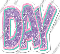 Mint, Lavender & Baby Pink Sparkle Day Statements w/ Variant