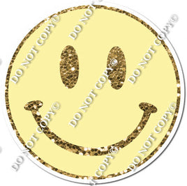 Sparkle Gold & Champagne Smiley Face w/ Variants