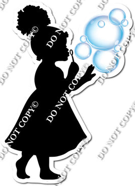 Girl with Bubbles Silhouette w/ Variants