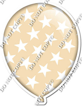 Flat Champagne with Star Pattern Balloon