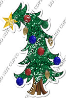 Sparkle Green Leaning Christmas Tree w/ Variants