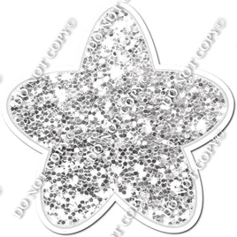 Rounded Sparkle Light Silver Star