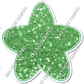 Rounded Sparkle Lime Star