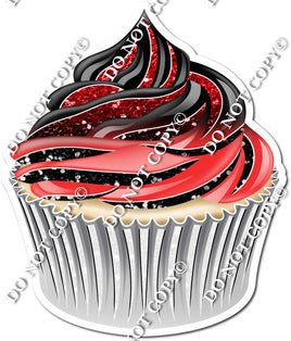 Vanilla Cupcake - Red & Black Ombre w/ Variants