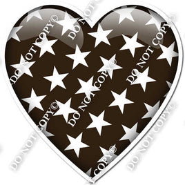 Flat Chocolate with Star Pattern Heart