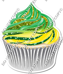 Vanilla Cupcake - Green & Yellow Ombre w/ Variants
