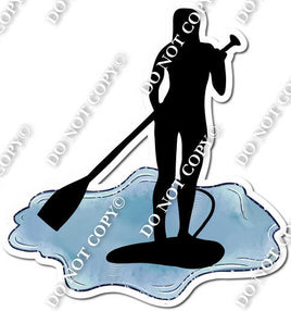 Paddle Boarding Woman Silhouette w/ Variants