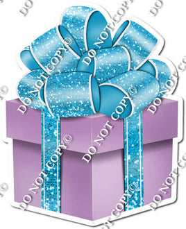 Sparkle - Lavender Box with Caribbean Ribbon Present - Style 2