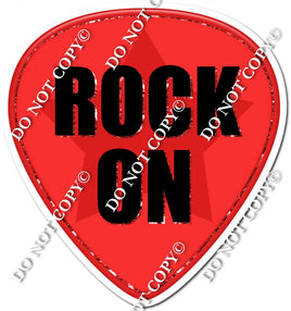 Band - Red Rock On Guitar Pick w/ Variants