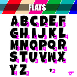 Flat - 12" LG 86 pc - Alphabet Sets