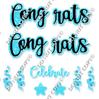 11 pc Cursive Congrats - Celebrate