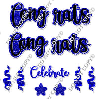 11 pc Cursive Congrats - Celebrate