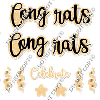 11 pc Cursive Congrats - Celebrate