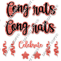 11 pc Cursive Congrats - Celebrate