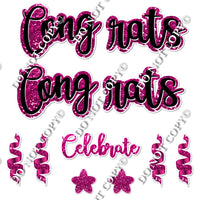 11 pc Cursive Congrats - Celebrate