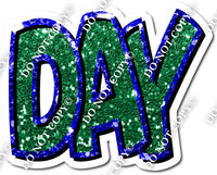Split 35 - Green & Blue Sparkle Happy Birthday