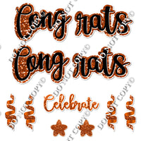 11 pc Cursive Congrats - Celebrate