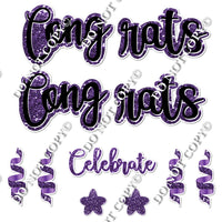 11 pc Cursive Congrats - Celebrate