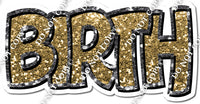 Split 23.5 - Gold & Silver Sparkle Happy Birthday