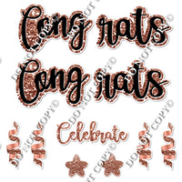 11 pc Cursive Congrats - Celebrate