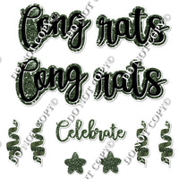 11 pc Cursive Congrats - Celebrate