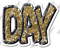Split 23.5 - Gold & Silver Sparkle Happy Birthday