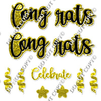 11 pc Cursive Congrats - Celebrate