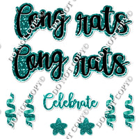 11 pc Cursive Congrats - Celebrate