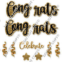 11 pc Cursive Congrats - Celebrate