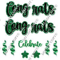 11 pc Cursive Congrats - Celebrate