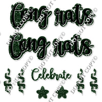 11 pc Cursive Congrats - Celebrate