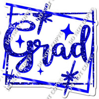 White & Blue Sparkle Congrats Grad w/ Variant