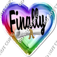 Finally - Graduation Foil Hearts