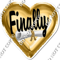 Finally - Graduation Foil Hearts
