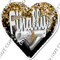 Finally - Graduation Foil Hearts