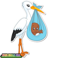 Baby Blue - Stork - Dark Skin Tone Baby w/ Variants