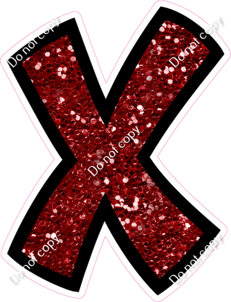 BB 12" Individuals - Crimson Sparkle X