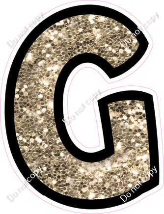 BB 12" Individuals - Khaki Sparkle G