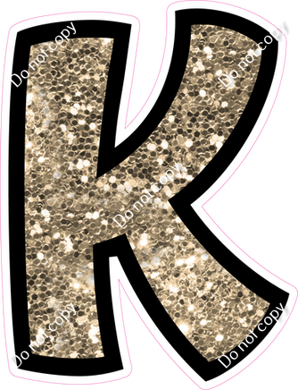 BB 12" Individuals - Khaki Sparkle K