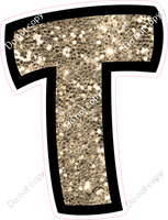 BB 12" Individuals - Khaki Sparkle T