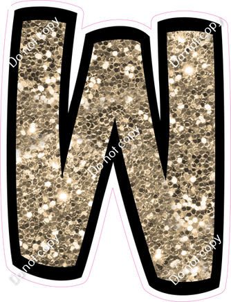BB 12" Individuals - Khaki Sparkle W