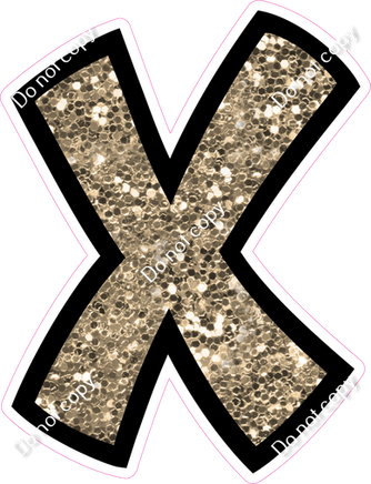 BB 12" Individuals - Khaki Sparkle X