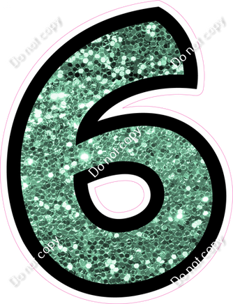 BB 12" Individuals - Sea Foam Sparkle 6