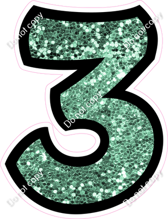 BB 18" Individuals - Sea Foam Sparkle 3