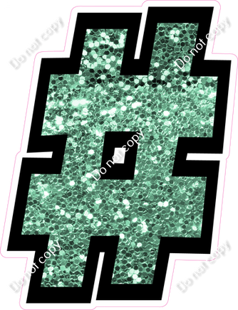 BB 18" Individuals - Sea Foam Sparkle #