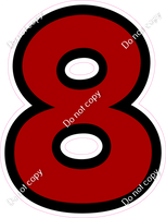 BB 12" Individuals - Flat Crimson