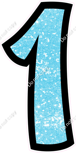 BB 47" Individuals - Baby Blue Sparkle