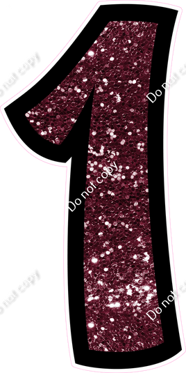 BB 47" Individuals - Burgundy Sparkle